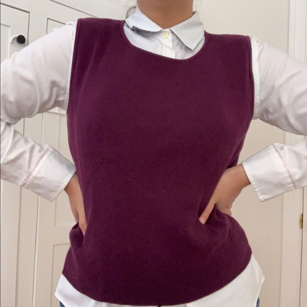 Charter Club Plum Sleeveless Sweater Vest